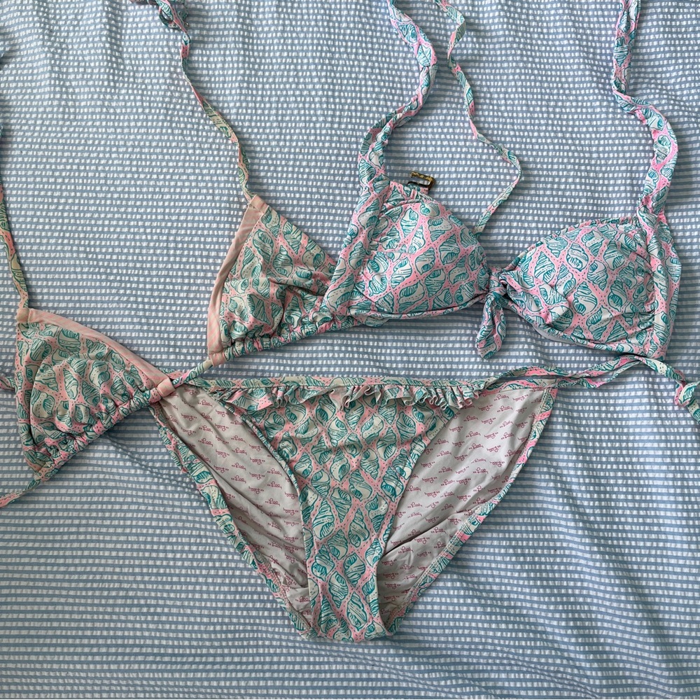 Lilly Pulitzer Pink and Blue Bikini Set